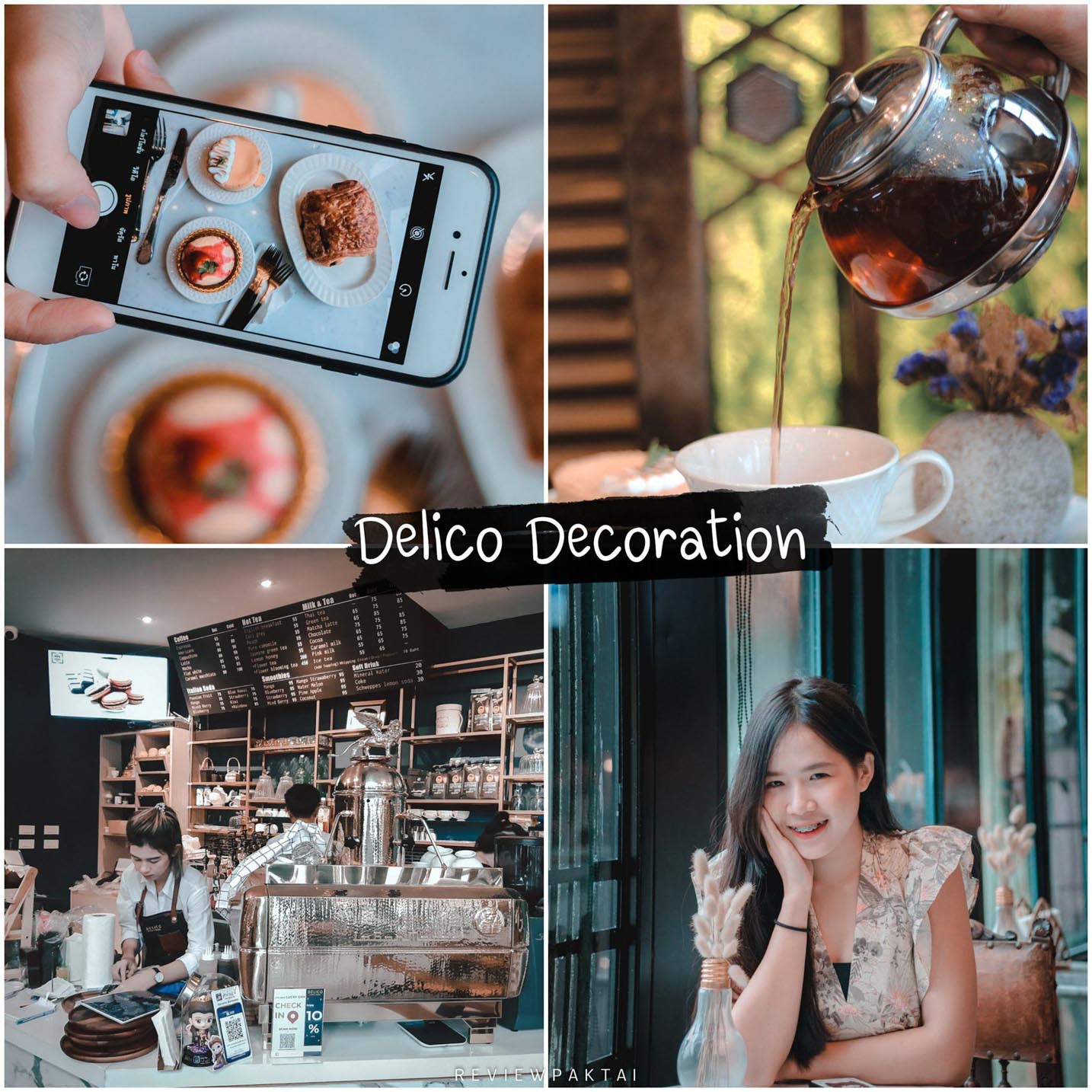 ร้าน Delico decoration coffee and dessert คาเฟ่-เบเกอรี่ ตกแต่งสไตล์ยุโรป มุมถ่ายรูปเยอะไปปักหมุดเช็คอินกัน