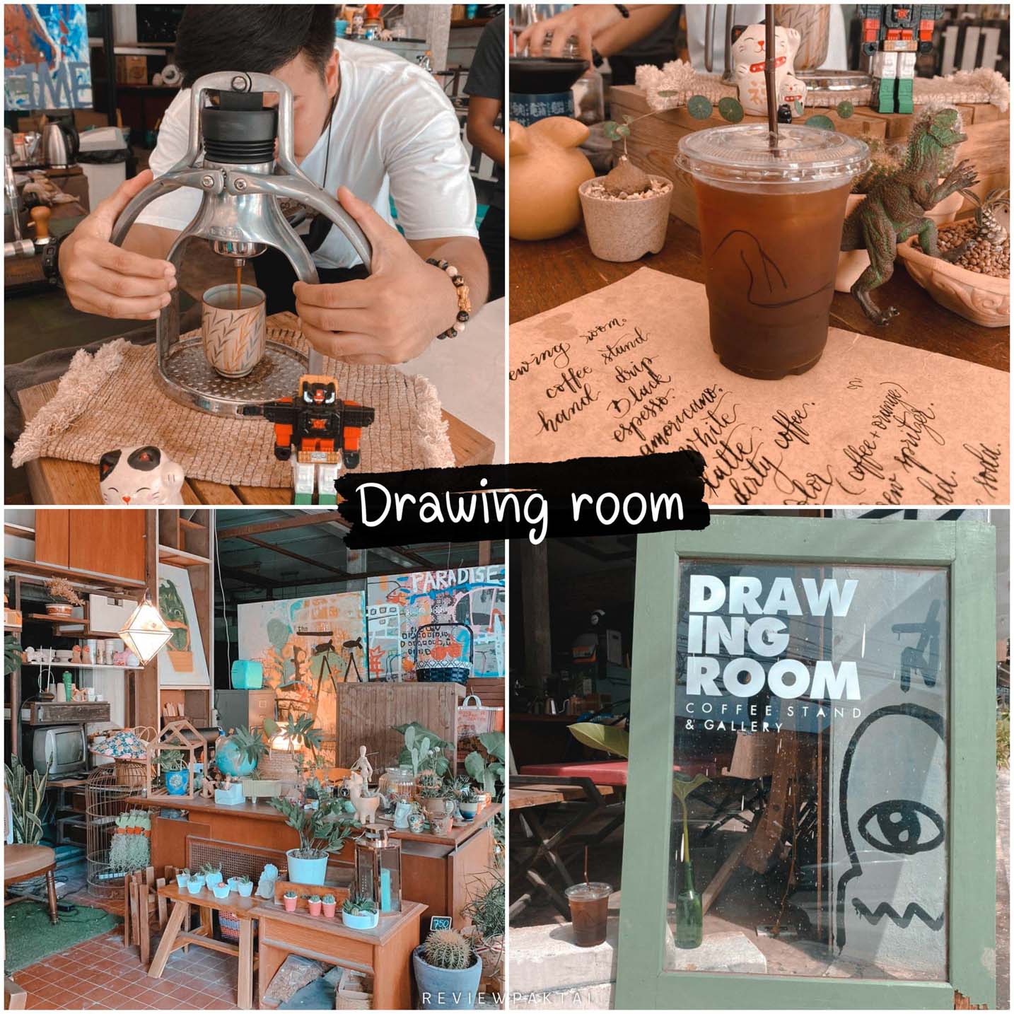 Drawing room coffee and gallery, a unique coffee shop with an artistic style. Art people, people who like to sit and chill must come and pin it.